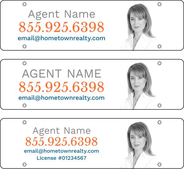 Agent Photo Sign Rider, 6h x 22w, 3mm Aluminum Composite